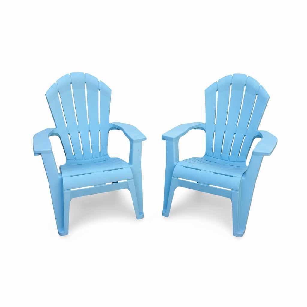 Photo 1 of 2 RESIN OUTDOOR FAUX WOOD ADIRONDACK CHAIRS