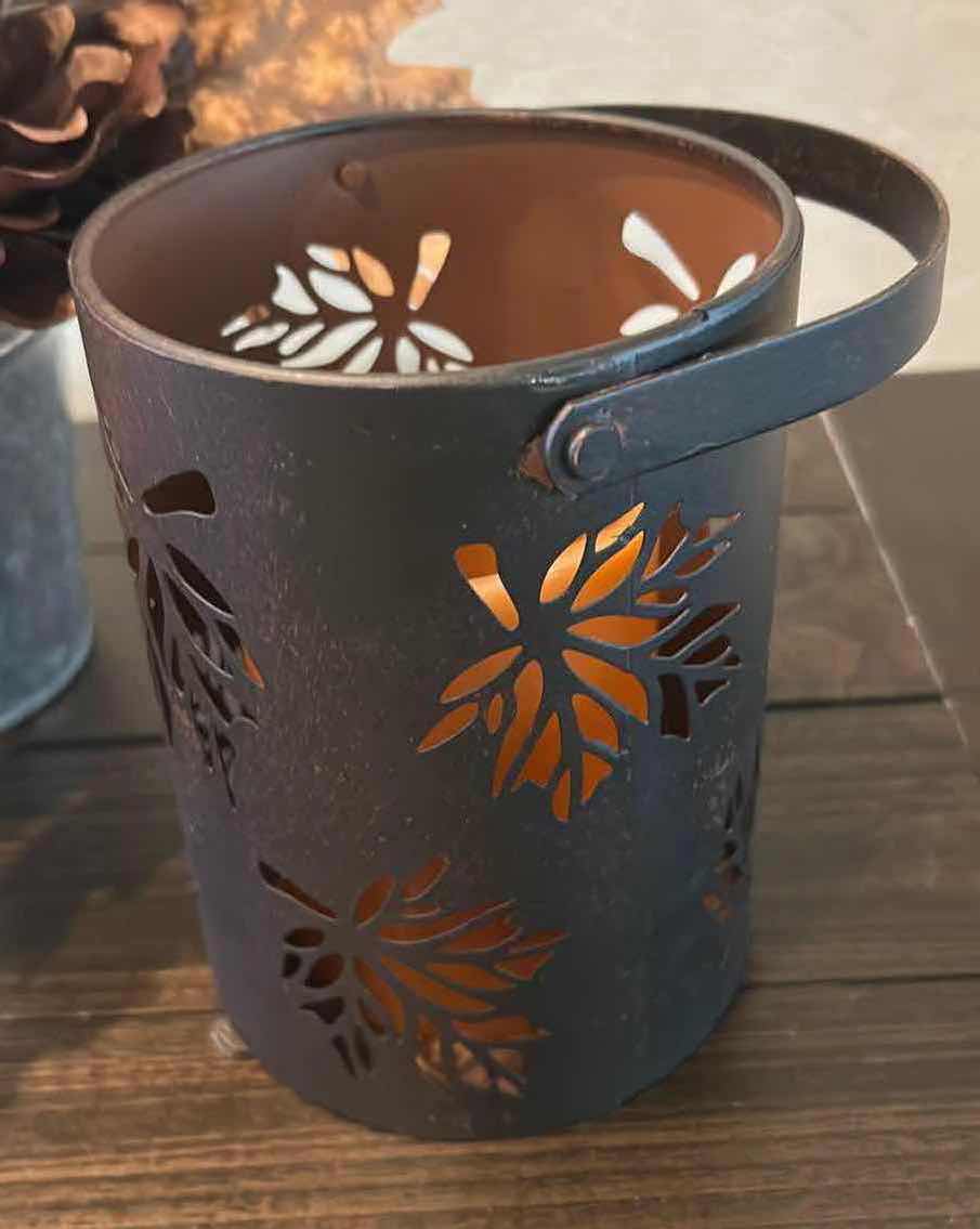 Photo 1 of 2- FALL DECORATIVE CANDLE HOLDER & DECOR