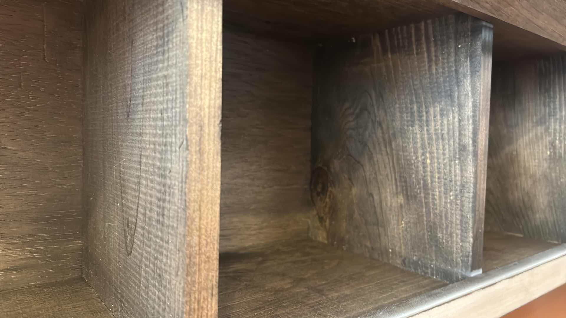 Photo 1 of DISTRESSED WOOD STORAGE CABINET 13” x 10 1/2” x H61”