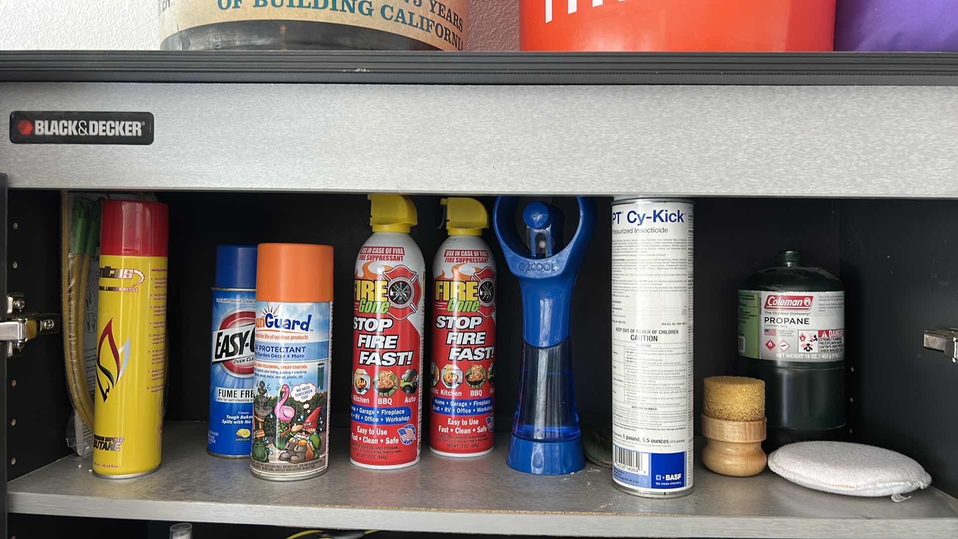 Photo 1 of CONTENTS IN CABINET - CLEANING SUPPLIES