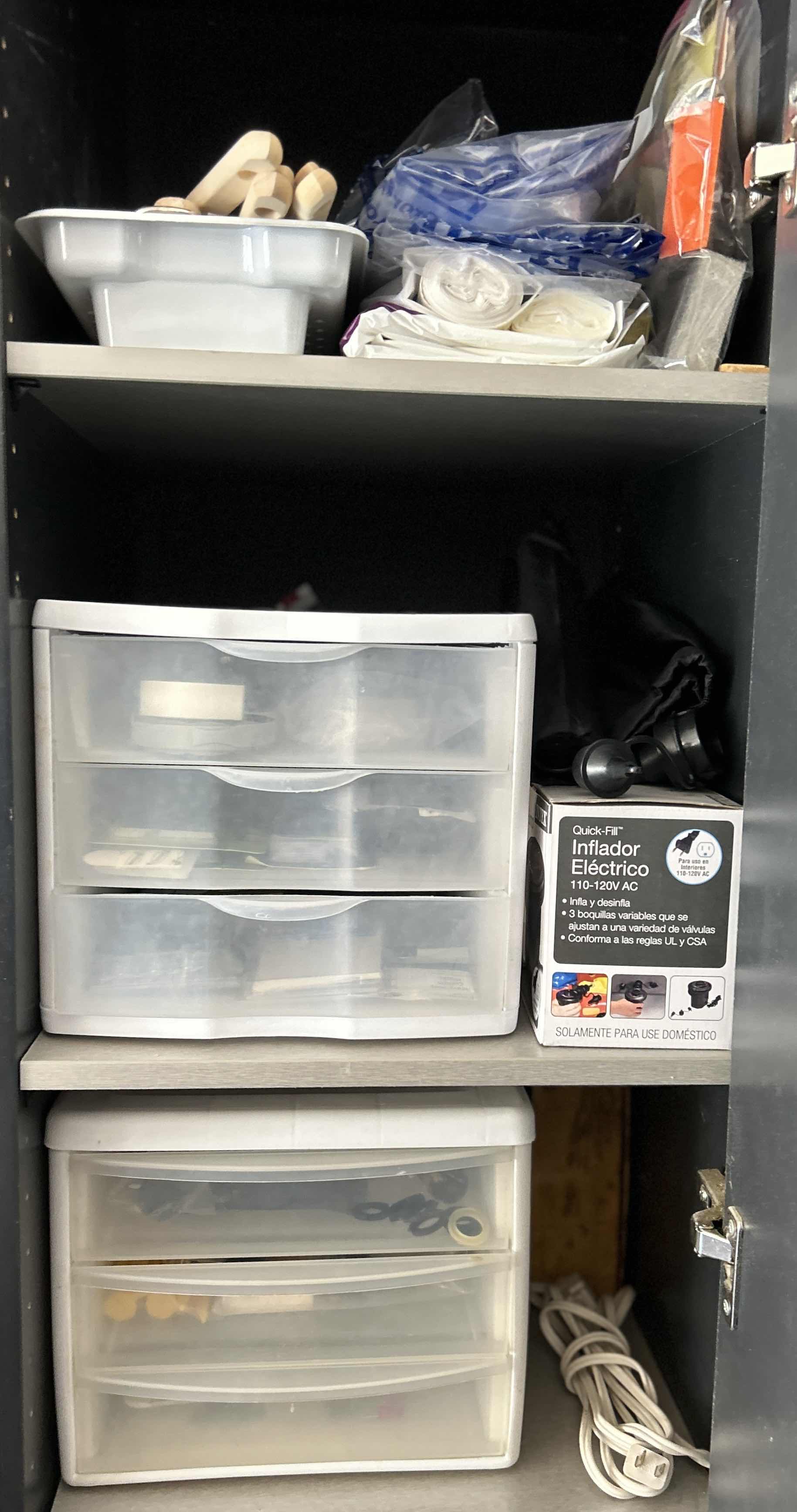 Photo 1 of CONTENTS OF 3 SHELVES IN GARAGE CABINET