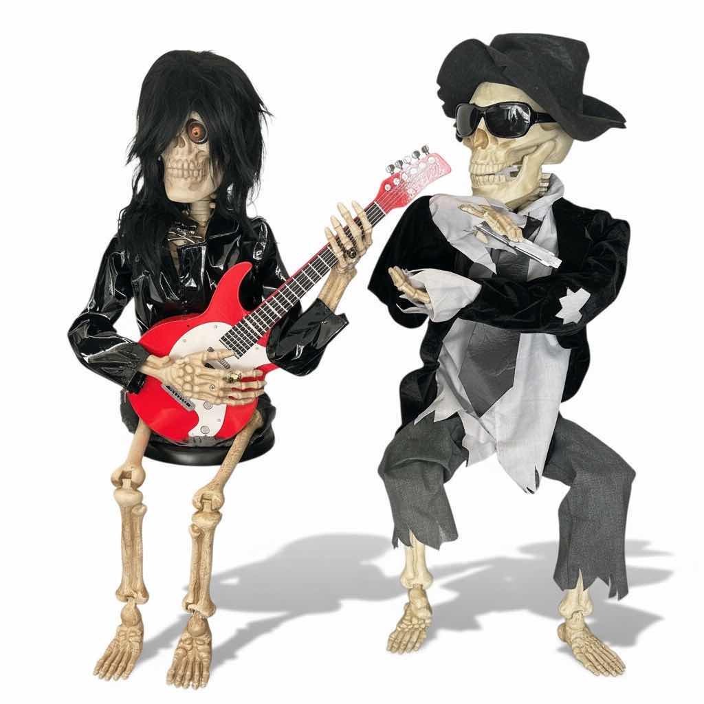 Photo 1 of HALLOWEEN SKELETON ELECTRIC GUITAR PLAYER AND HARMONICA PLAYER
