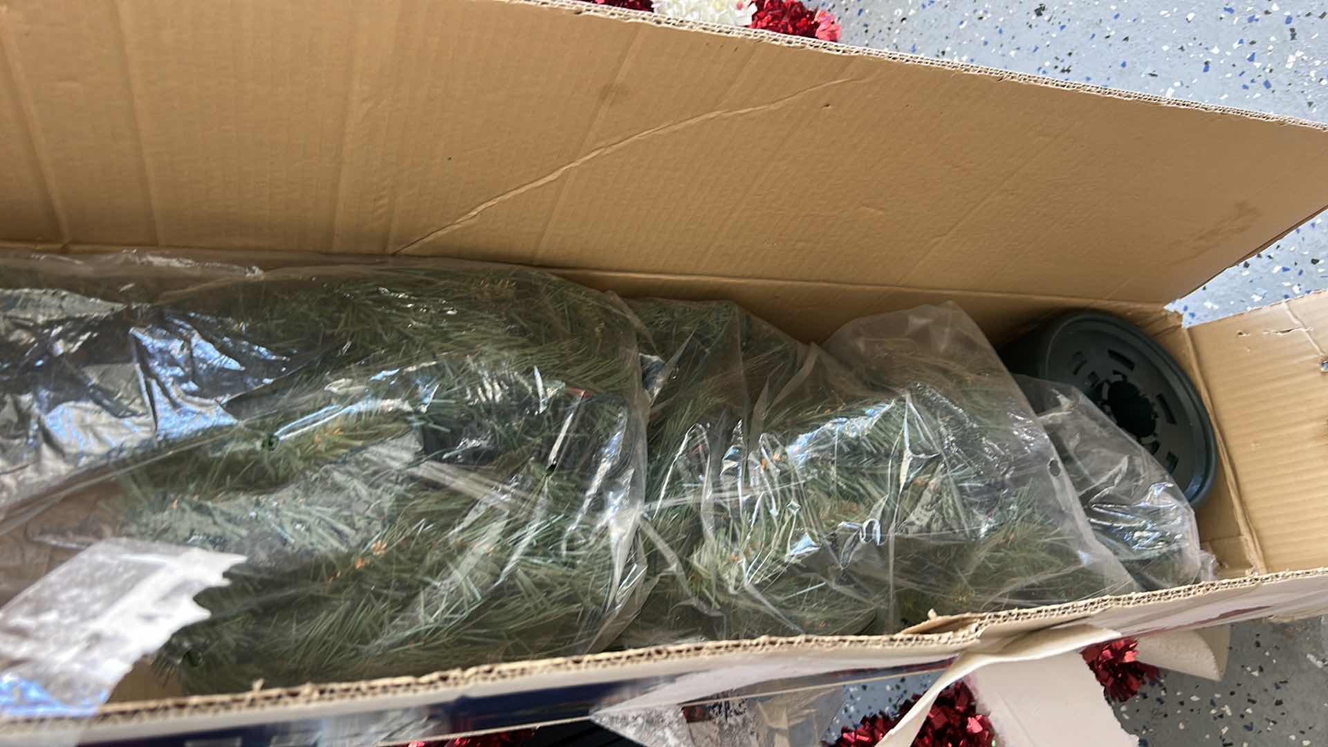 Photo 1 of FIBER OPTIC PRELIT CHRISTMAS TREE AND 6 CANDY CANES