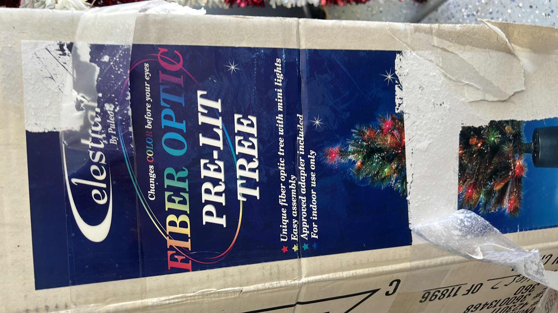 Photo 1 of FIBER OPTIC PRELIT CHRISTMAS TREE AND 6 CANDY CANES