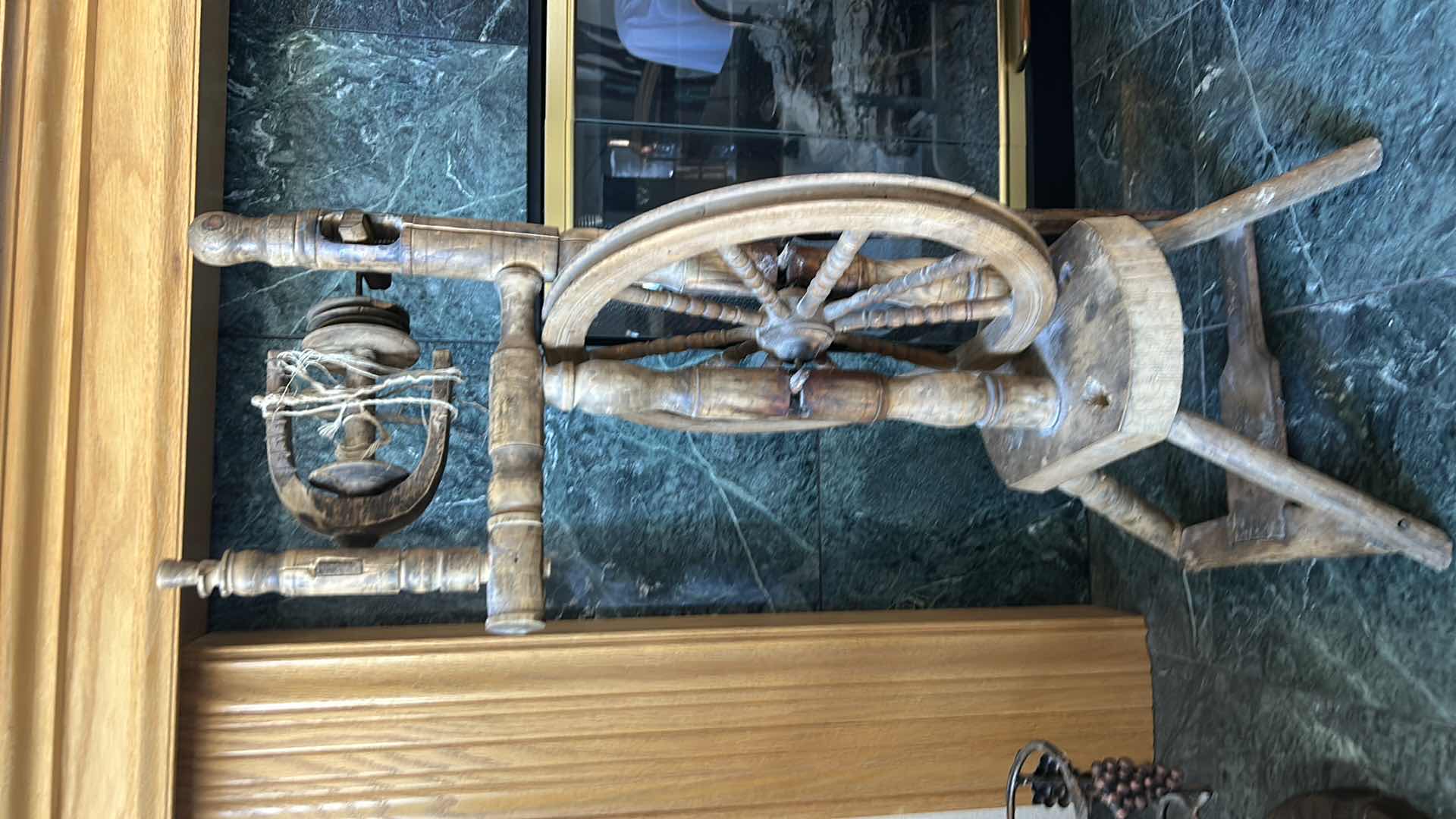 Photo 1 of ANTIQUE SPINNING WHEEL H33.5”