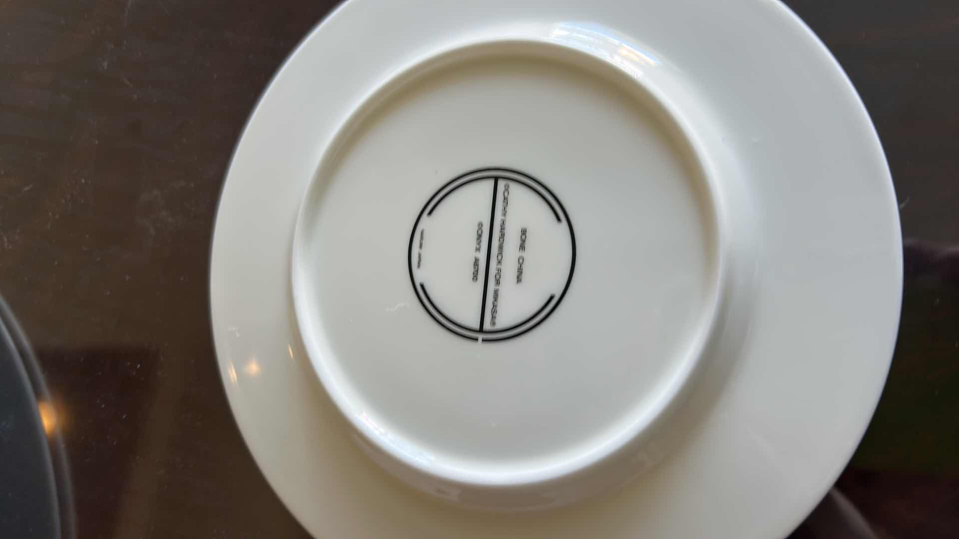 Photo 1 of 2 PC MIKASA BONE CHINA ONYX PLATES 11”, 6.5”