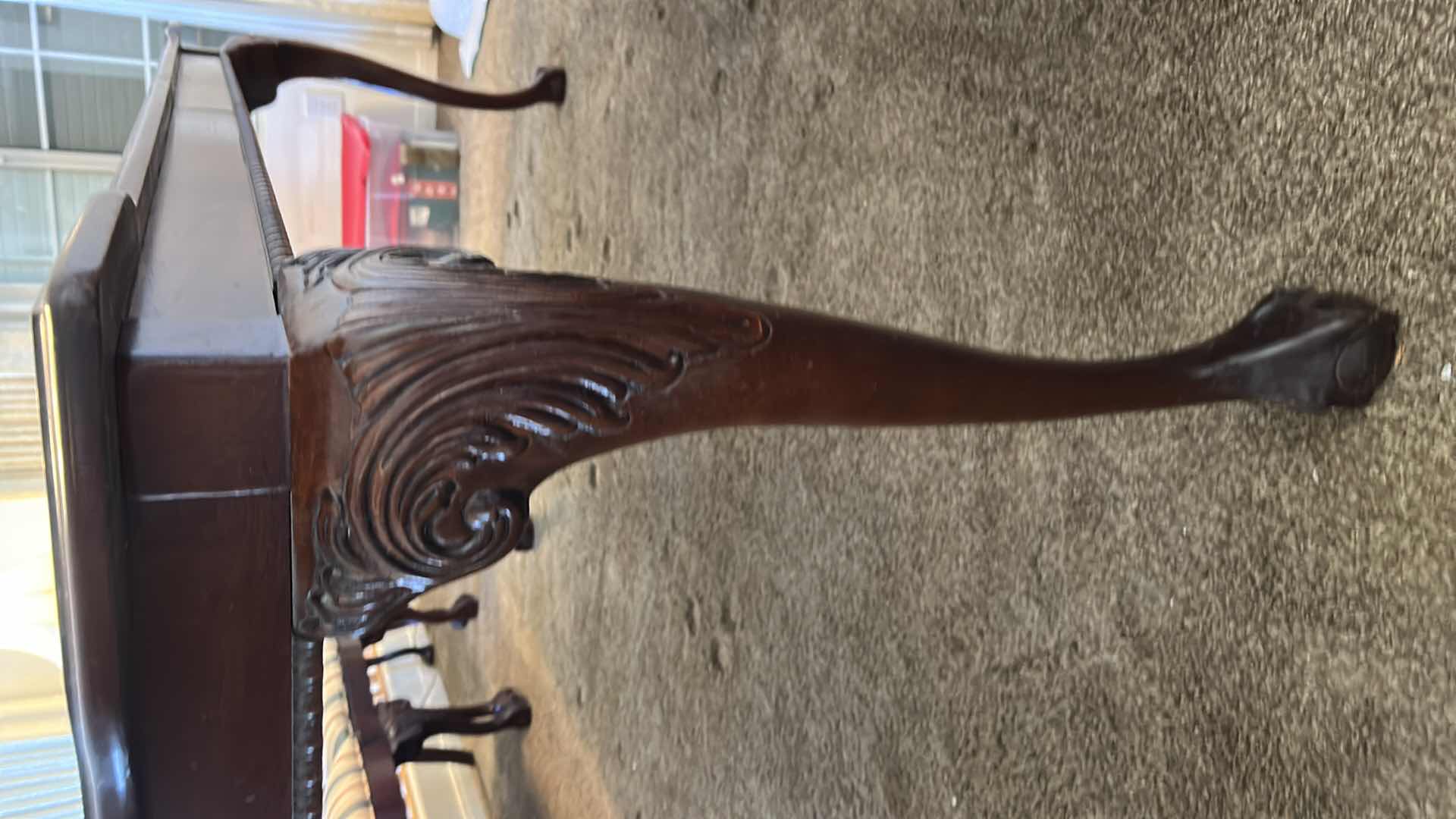 Photo 1 of THOMASVILLE  MAHOGANY TRADITIONAL STYLE DINING TABLE 45” X 76” X H30” plus 2 - 20” LEAFS & PADDING PROTECTION FELT LINED TOPPER