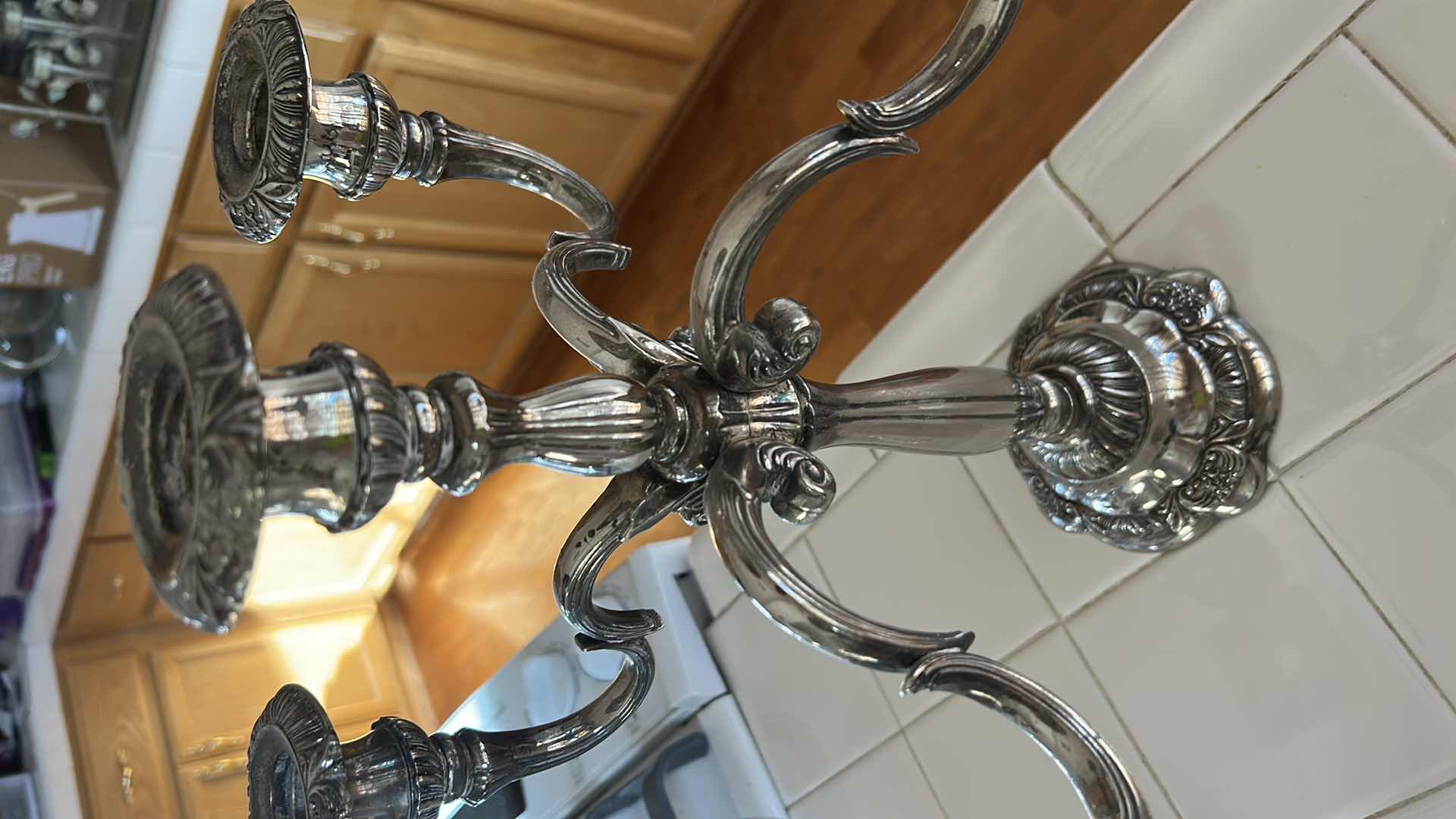 Photo 1 of GODINGER SILVER CANDELABRA H14”