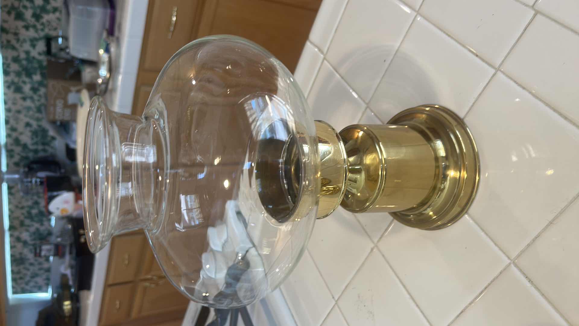 Photo 1 of 4 BRASS TONE CANDLE HOLDERS (TALLEST H12”)