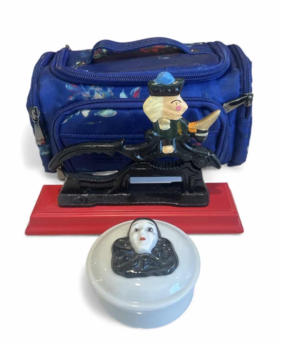 Photo 1 of 3 PC - TRINKET BOX, COSMETIC BAG, & NUTCRACKER