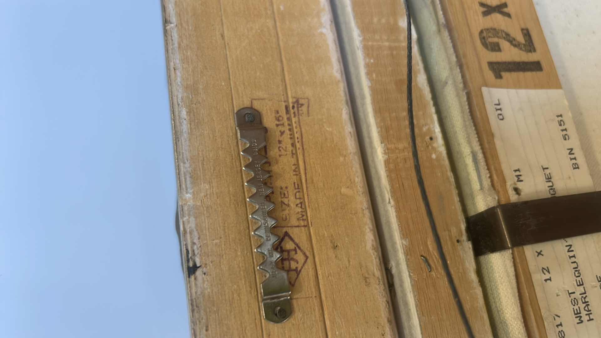 Photo 1 of ORNATELY GOLD WOOD FRAMED OIL ON CANVAS “ HARLEQUIN BOUQUET” BY WEST, ARTWORK 18 1/2
23 inches