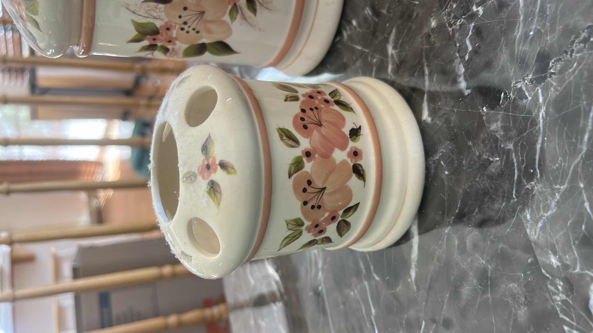 Photo 1 of HAND PAINTED PORCELAIN BY VEE JACKSON, CALIFORNIA, BATHROOM  ENSEMBLE