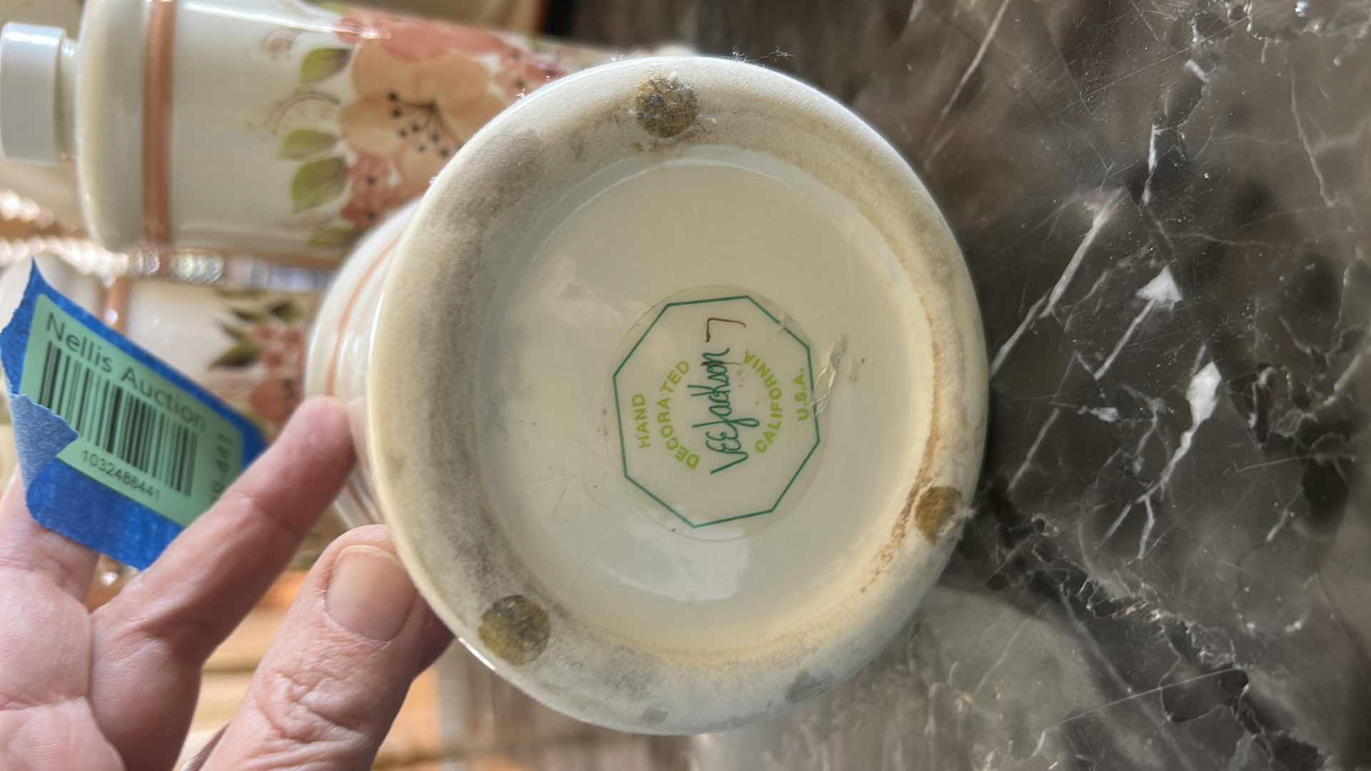 Photo 1 of HAND PAINTED PORCELAIN BY VEE JACKSON, CALIFORNIA, BATHROOM  ENSEMBLE