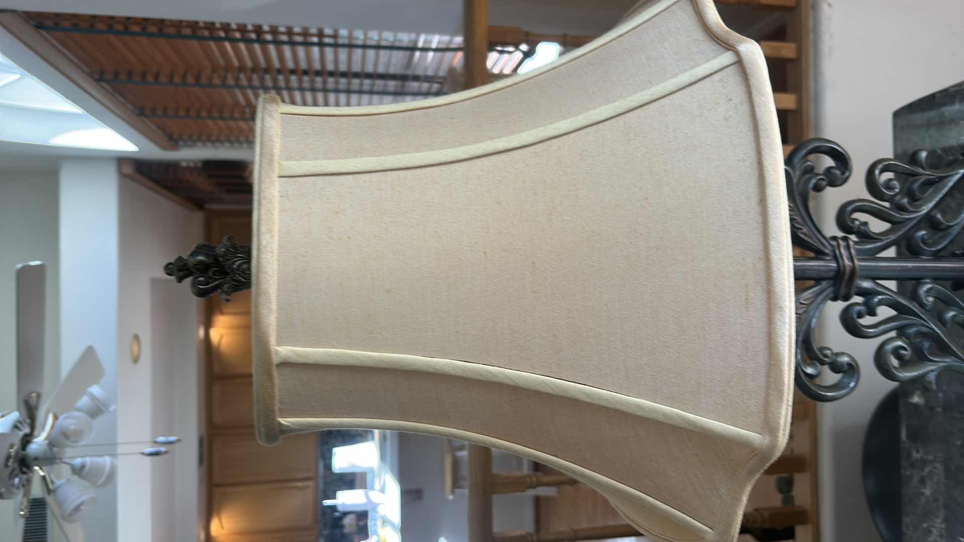 Photo 1 of ANTIQUE BRONZE FINISHED  CERAMIC TABLE LAMP H32”