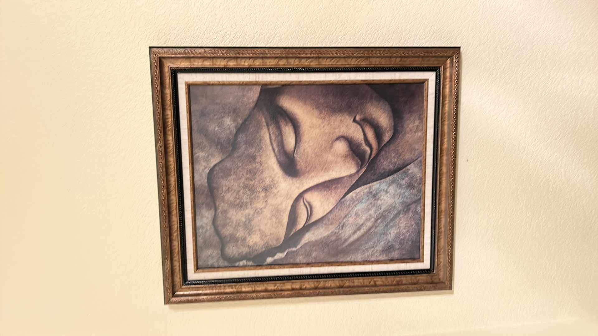 Photo 1 of GOLD WOOD FRAMED PRINT “MARY OF PIETA / MICHELANGELO” 21 1/2” x H25 1/2”