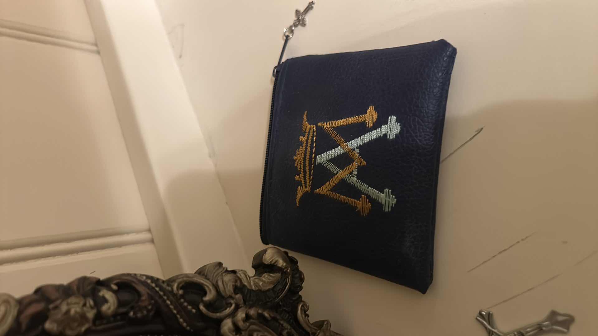 Photo 1 of RELIGIOUS ITEMS- WALL PLAQUE AND ROSARY IN CASE