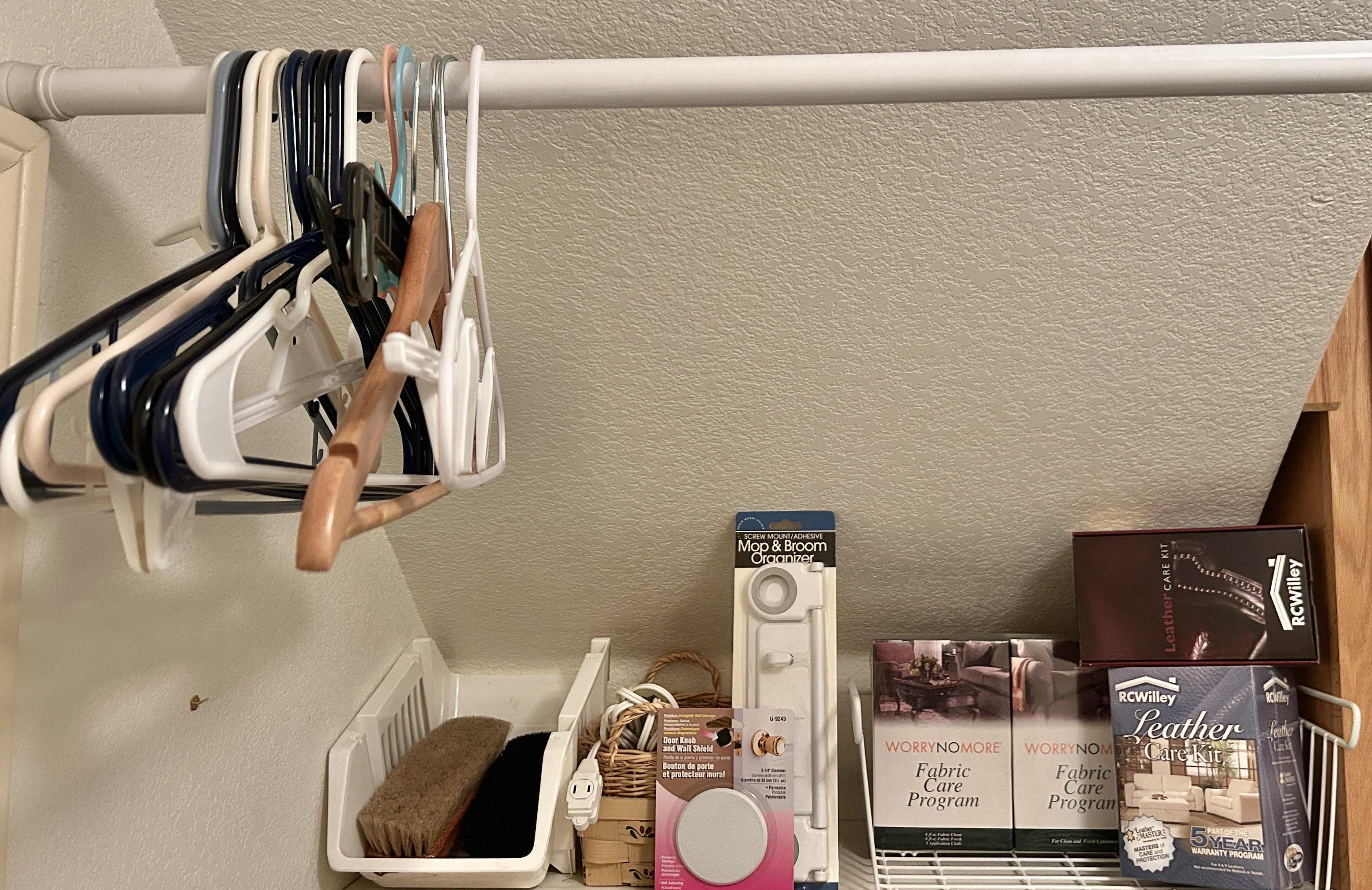 Photo 1 of CONTENTS ON SHELF IN LAUNDRY ROOM- ROD & HANGERS