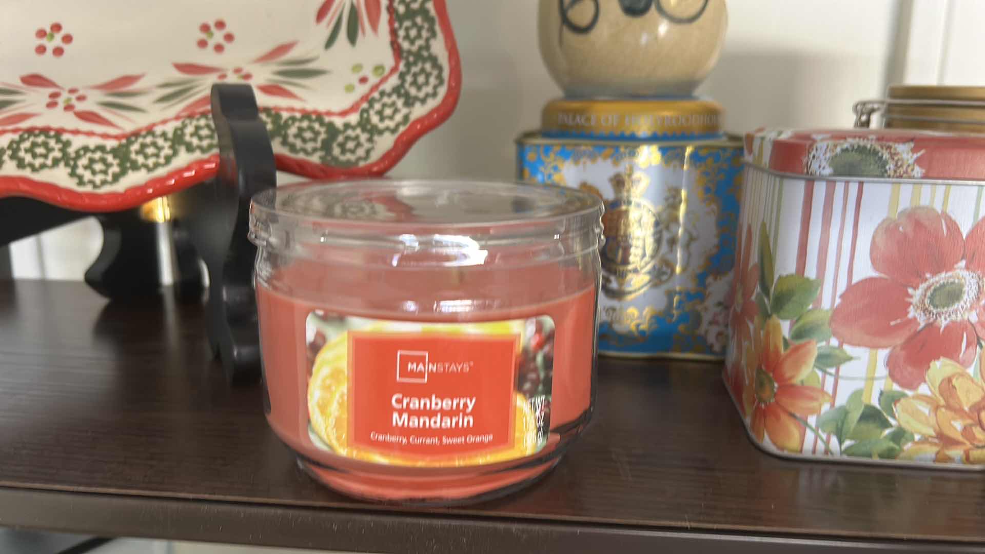 Photo 1 of CHRISTMAS PLATTER, TINS AND CANDLE