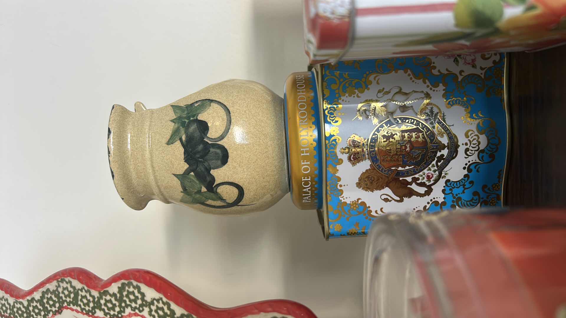 Photo 1 of CHRISTMAS PLATTER, TINS AND CANDLE