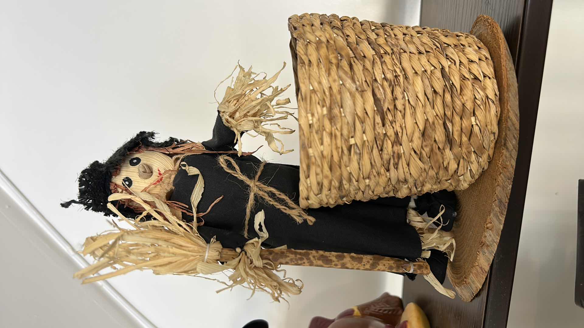 Photo 1 of CERAMIC TURKEY POTS/VASES AND SCARECROW BASKET