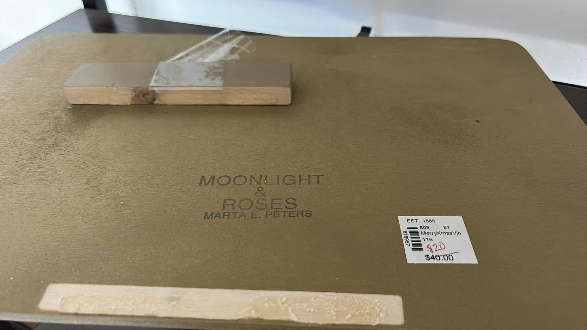 Photo 1 of 3 - MOONLIGHT & ROSES WOODEN CHRISTMAS DECORATIONS/ARTWORK 16” x 10 1/2”