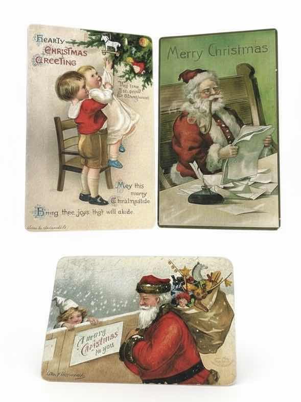 Photo 1 of 3 - MOONLIGHT & ROSES WOODEN CHRISTMAS DECORATIONS/ARTWORK 16” x 10 1/2”