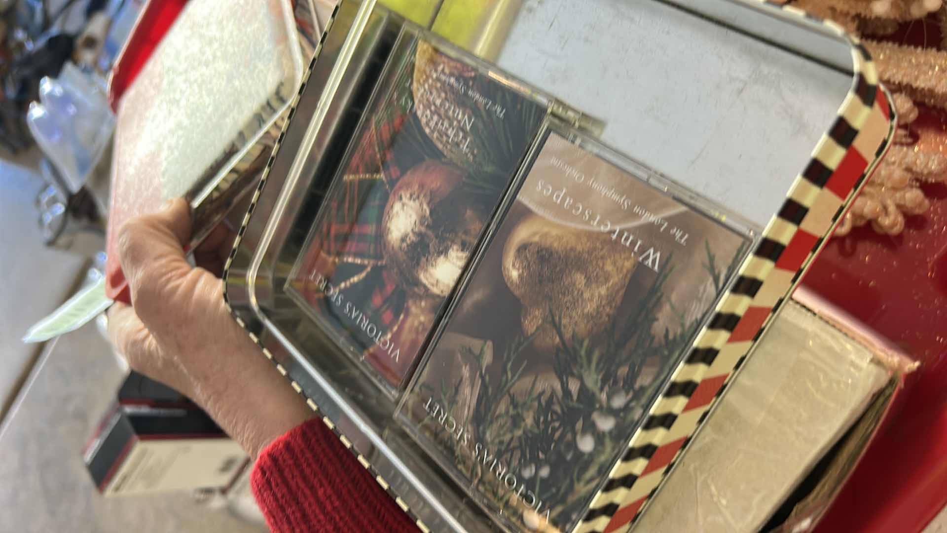 Photo 1 of TOTE WITH CHRISTMAS DECOR