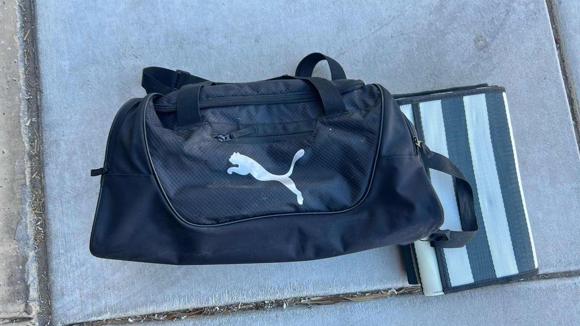 Photo 1 of TRAVEL MAT & BLACK GYM BAG