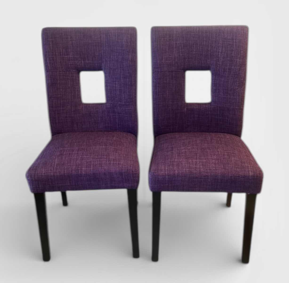 Photo 1 of 2 PURPLE UPHOLSTERED SIDE CHAIRS