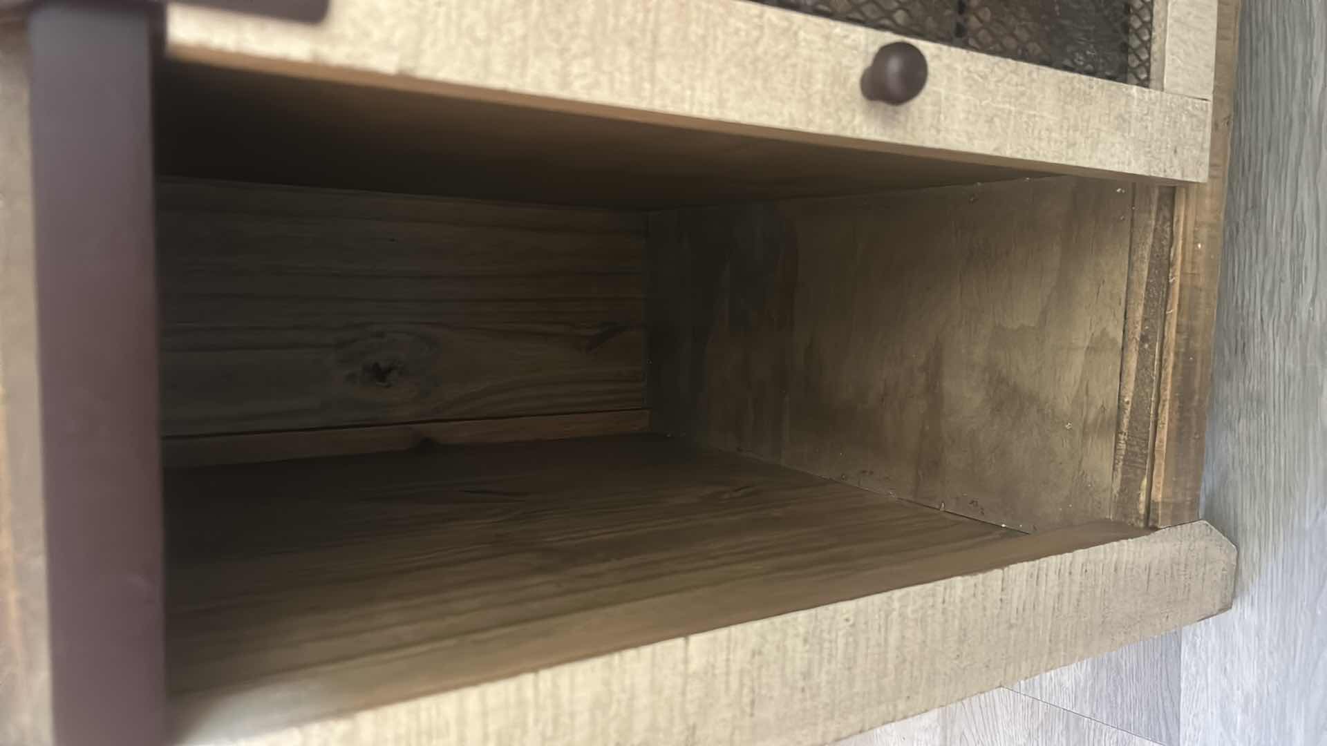 Photo 1 of ANTIQUE RUSTIC PINE END TABLE 23“ x 23“ x H26“