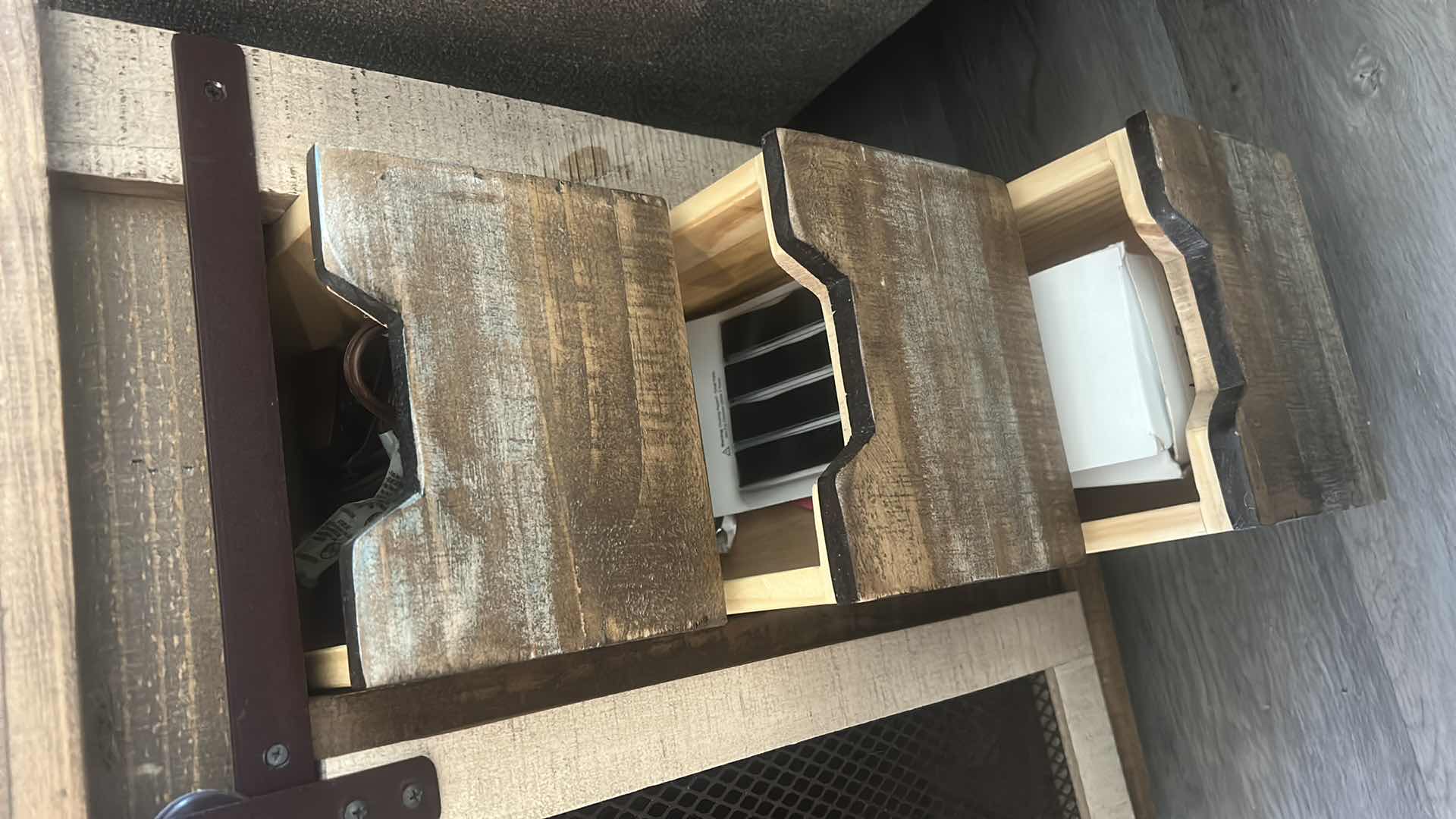 Photo 1 of ANTIQUE RUSTIC PINE END TABLE 23“ x 23“ x H26“