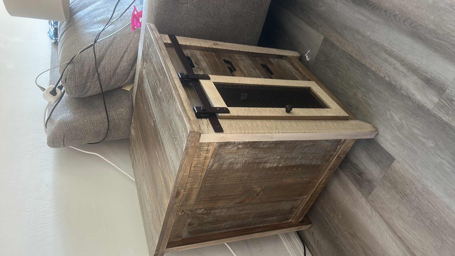 Photo 1 of ANTIQUE RUSTIC PINE END TABLE 23“ x 23“ x H26“