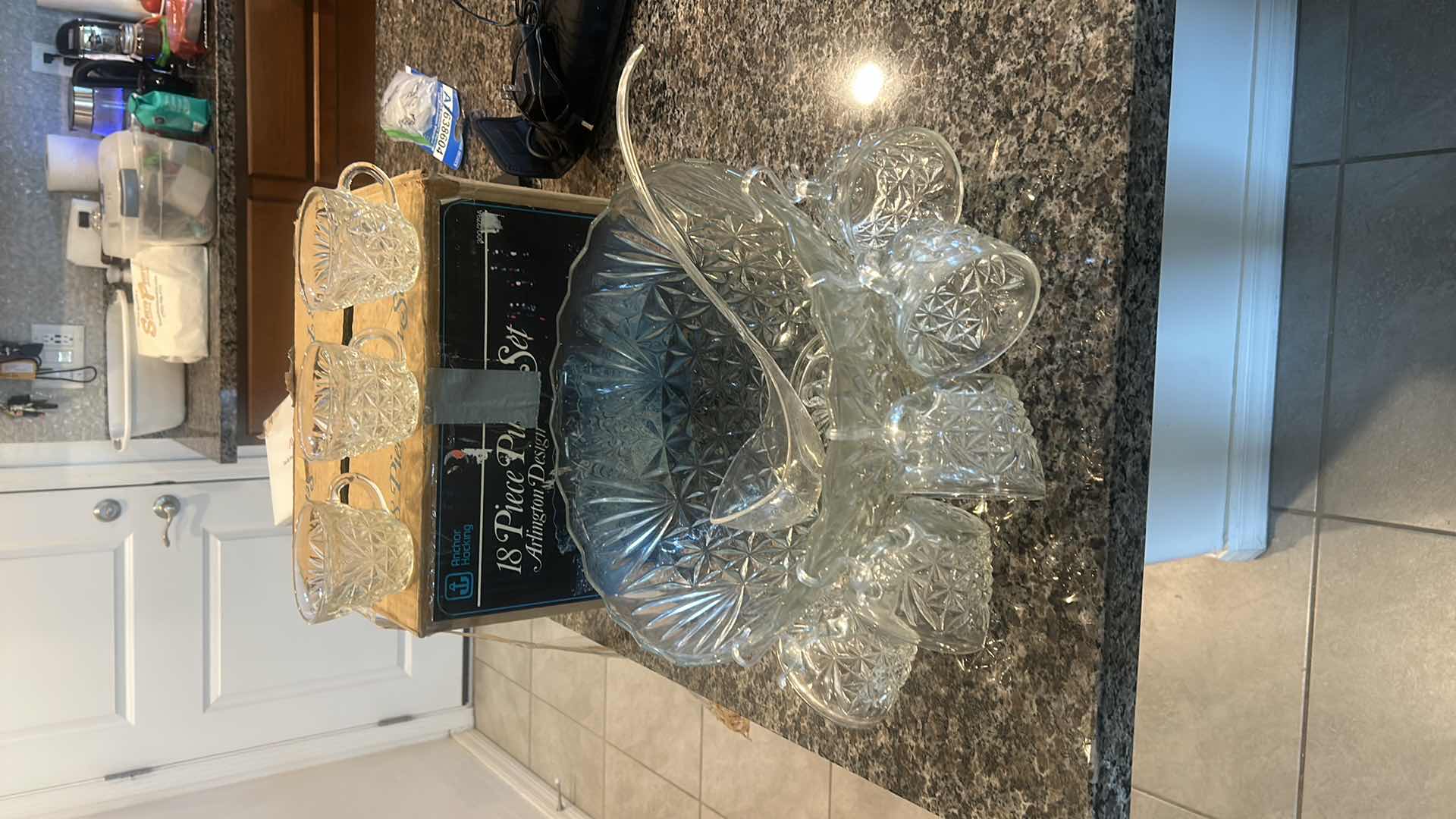 Photo 1 of 17 PC VINTAGE PUNCH BOWL