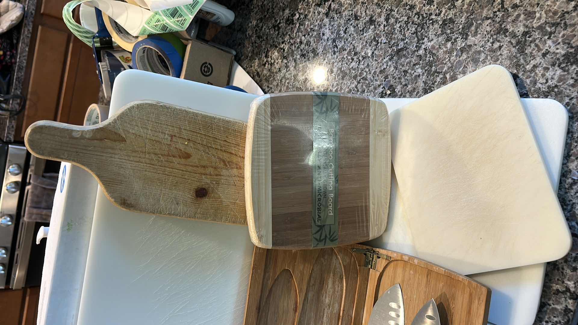 Photo 1 of CUTTING BOARDS AND KNIVES