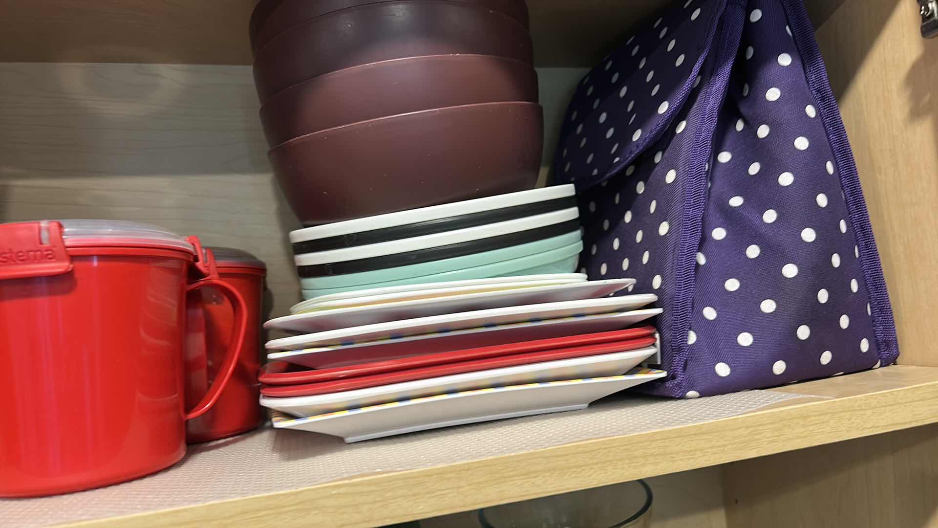 Photo 1 of CONTENTS ON TWO SHELVES IN KITCHEN