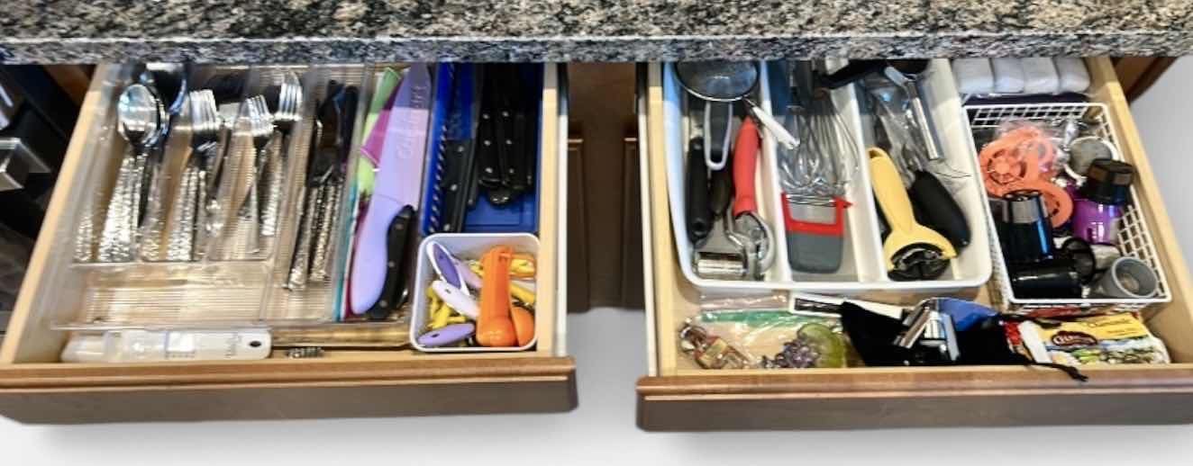Photo 1 of CONTENTS OF TWO DRAWERS IN KITCHEN