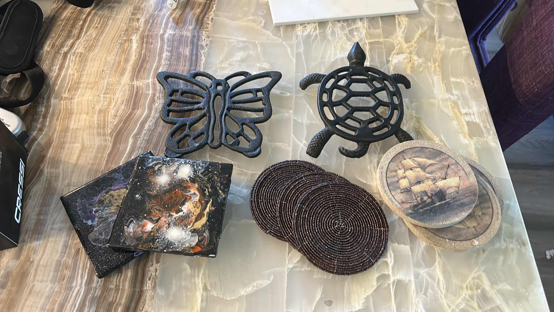 Photo 1 of 2 METAL TRIVETS AND COASTERS