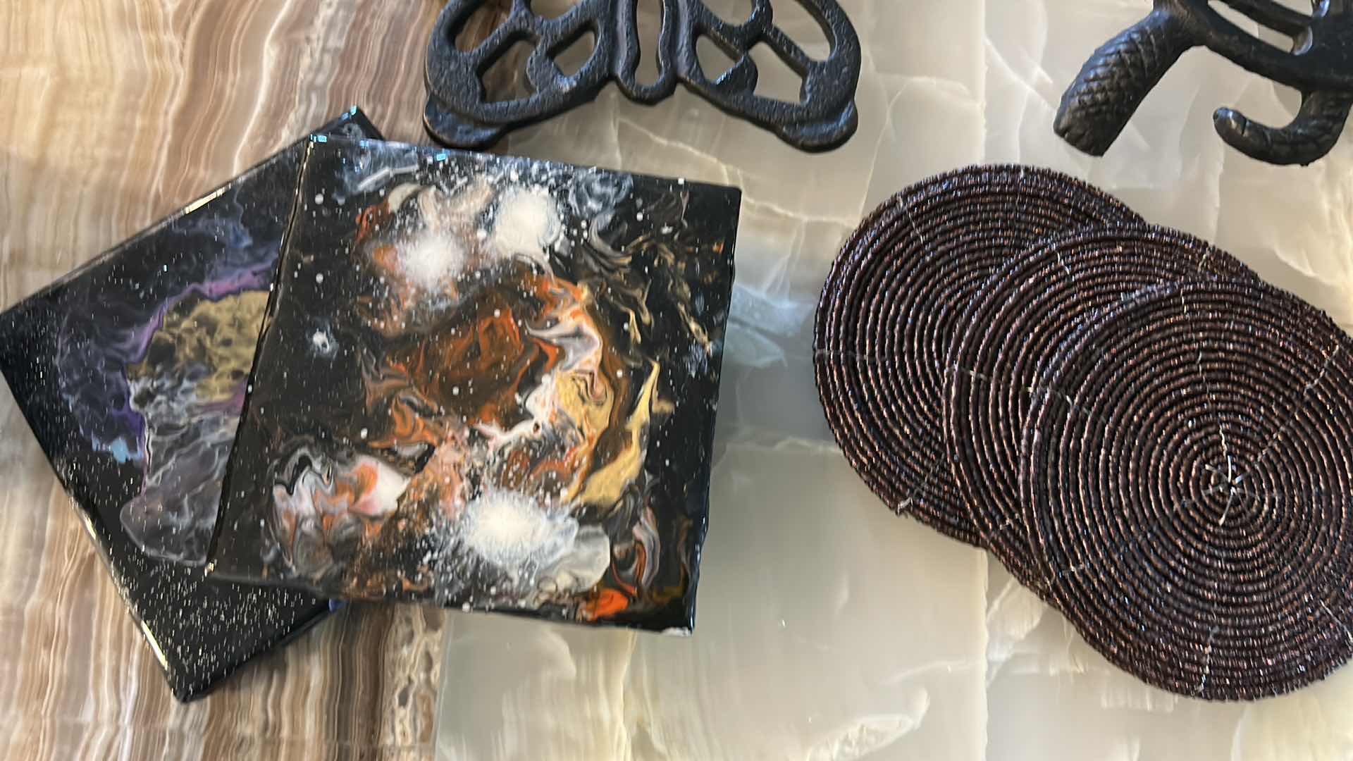 Photo 1 of 2 METAL TRIVETS AND COASTERS