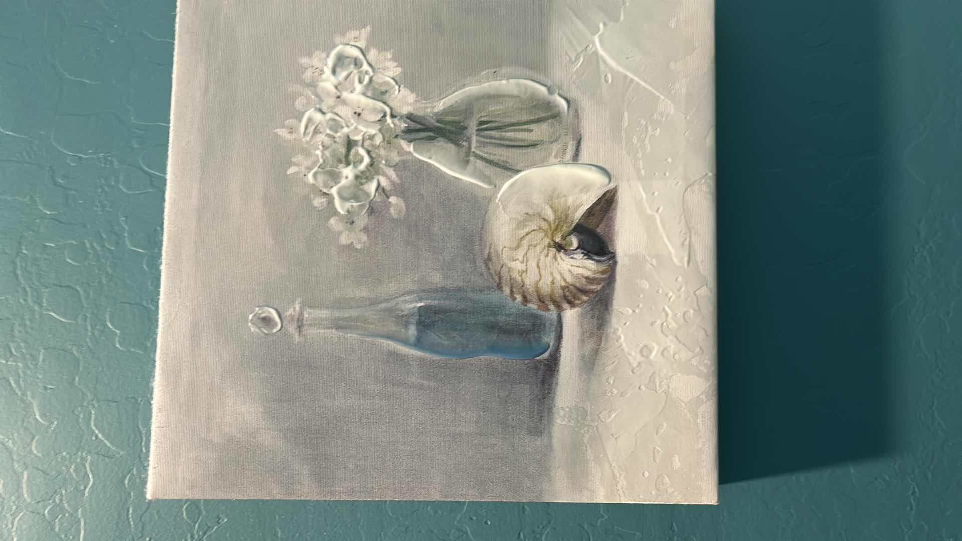 Photo 1 of 2- UNFRAMED SHELL ARTWORK 12" X 12"