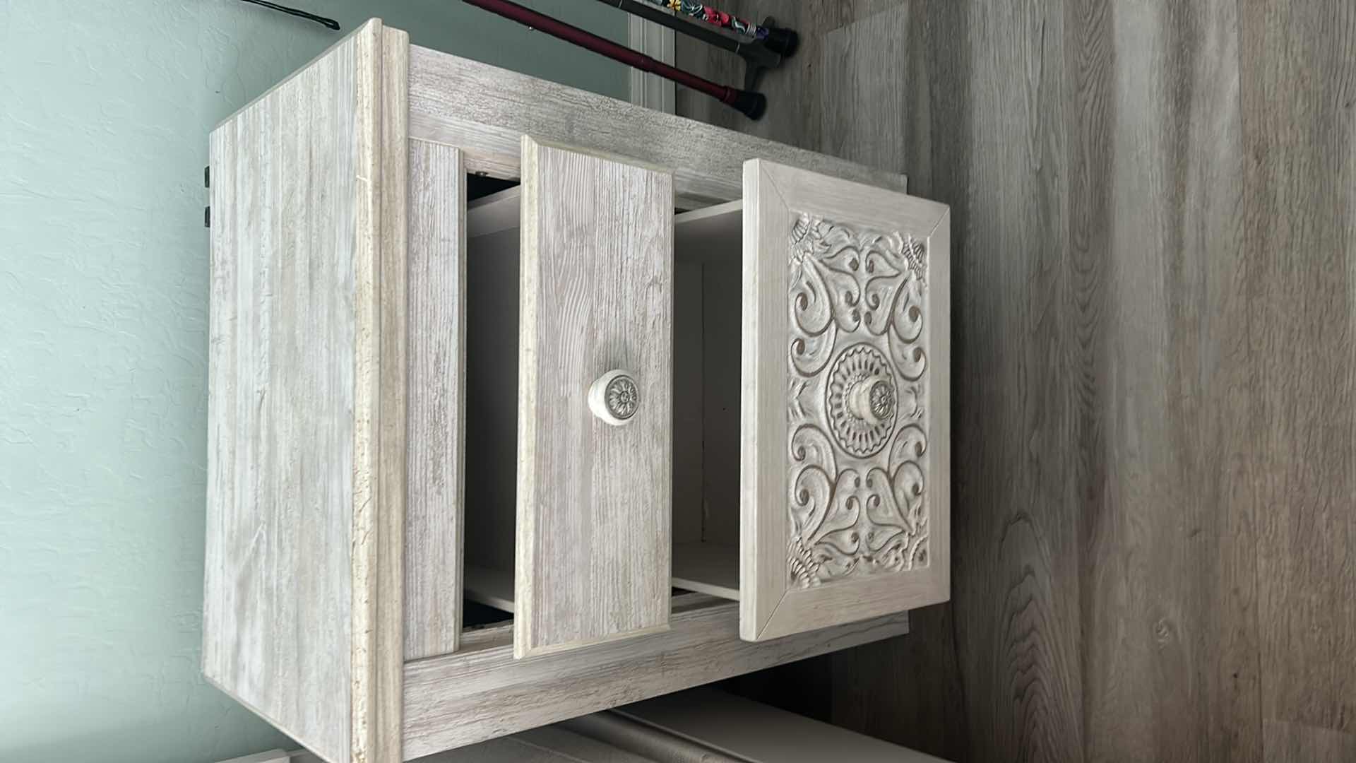 Photo 1 of ASHLEY PAXBERRY NIGHT STAND W WHITEWASHED FINISH 24" X 16" H 29"