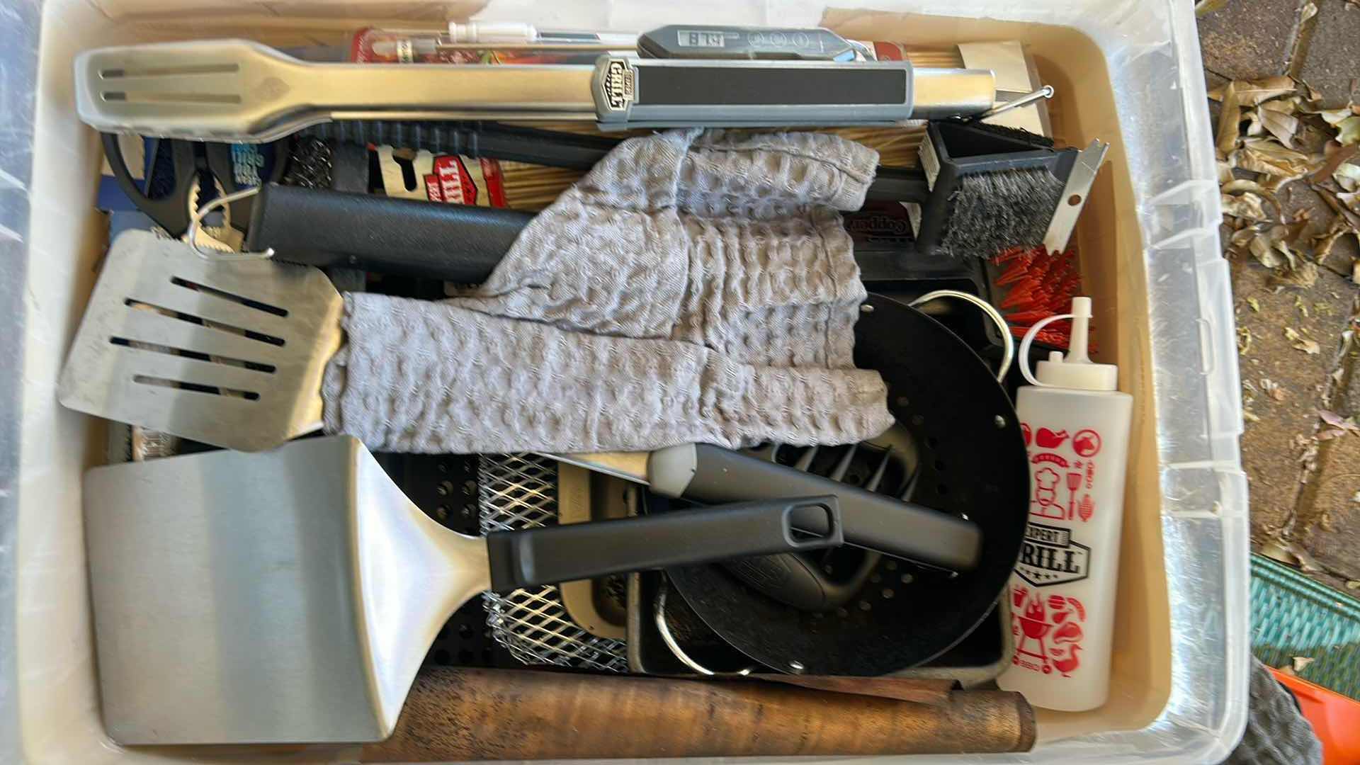 Photo 1 of CONTENTS OF PLASTIC CONTAINER BBQ SUPPLIES