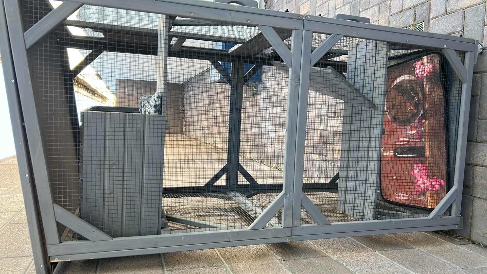 Photo 1 of MULTI LEVEL GRAY WOOD PET ENCLOSURE 32" X 31" H 70"