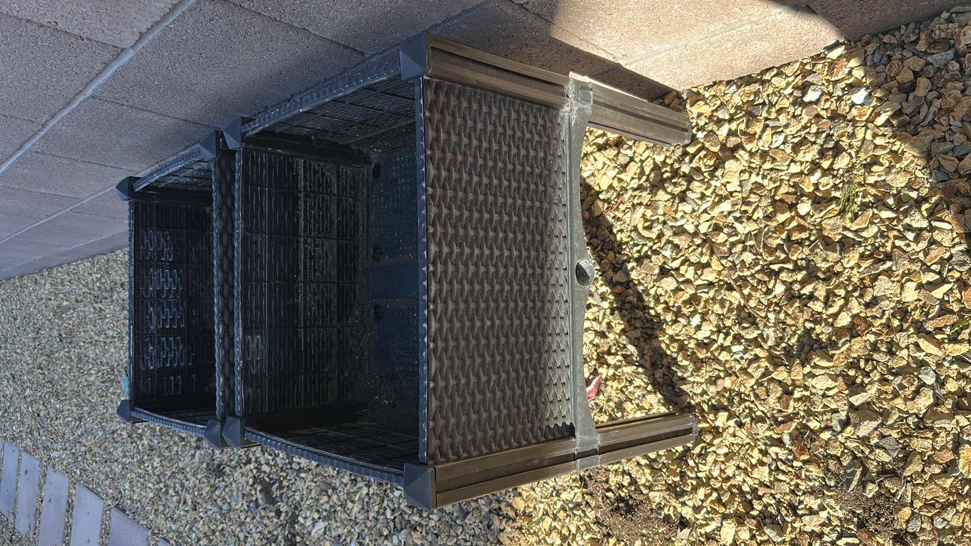 Photo 1 of 2- WICKER PLANT STANDS 16" X 14" H 16"