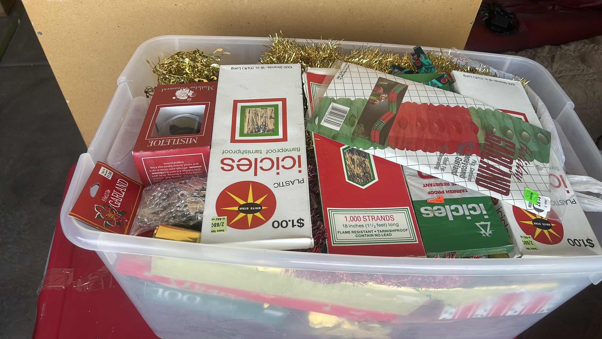 Photo 1 of BOX OF HOLIDAY DECOR