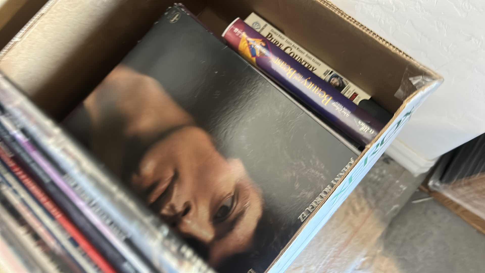 Photo 1 of BOX FULL OF RECORD ALBUMS AND DVD’s