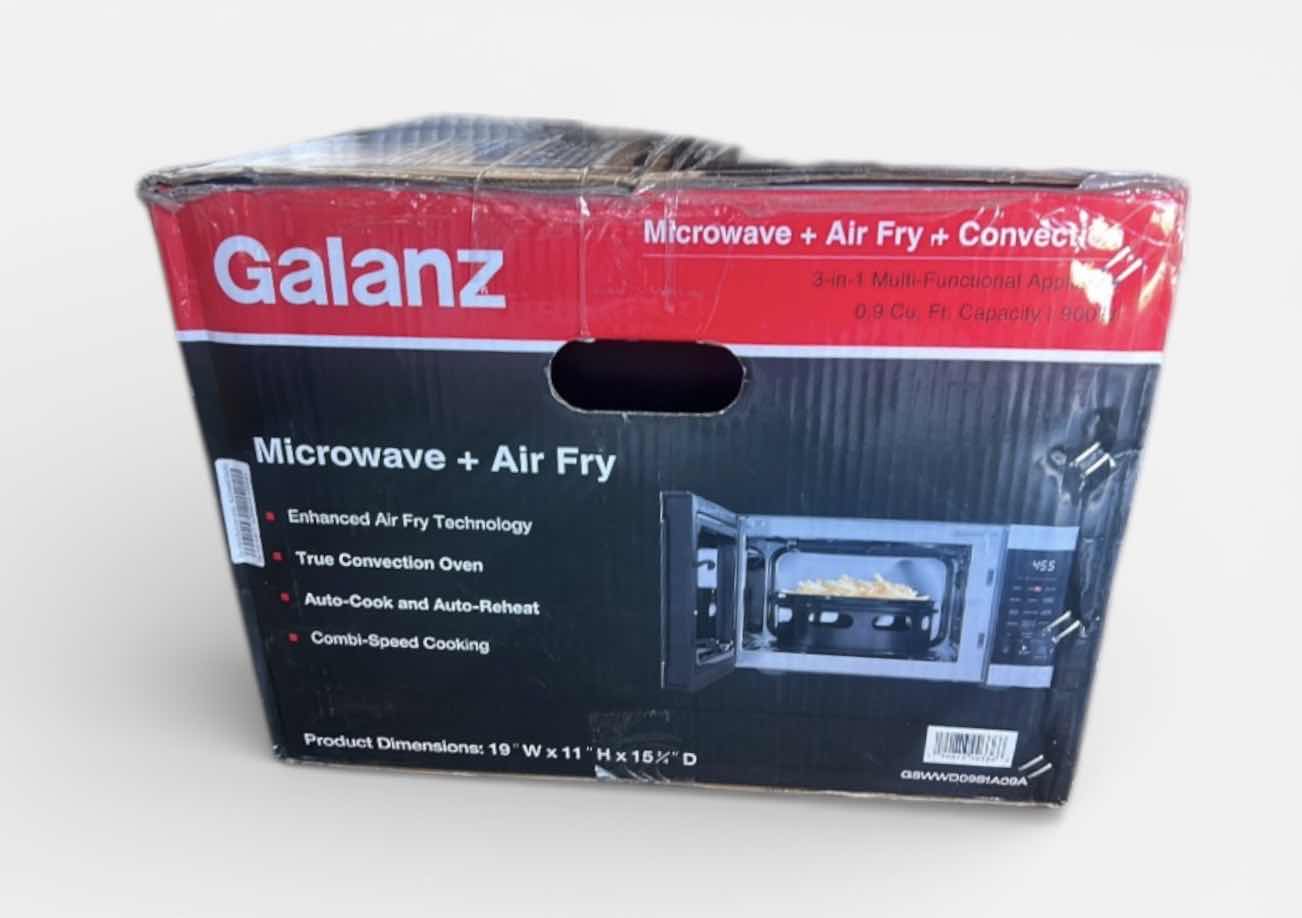 Photo 1 of NEW GALANZ 3-IN-1 COUNTERTOP APPLIANCE THAT FUNCTIONS AS A MICROWAVE, CONVECTION OVEN, AND AIR FRYER.