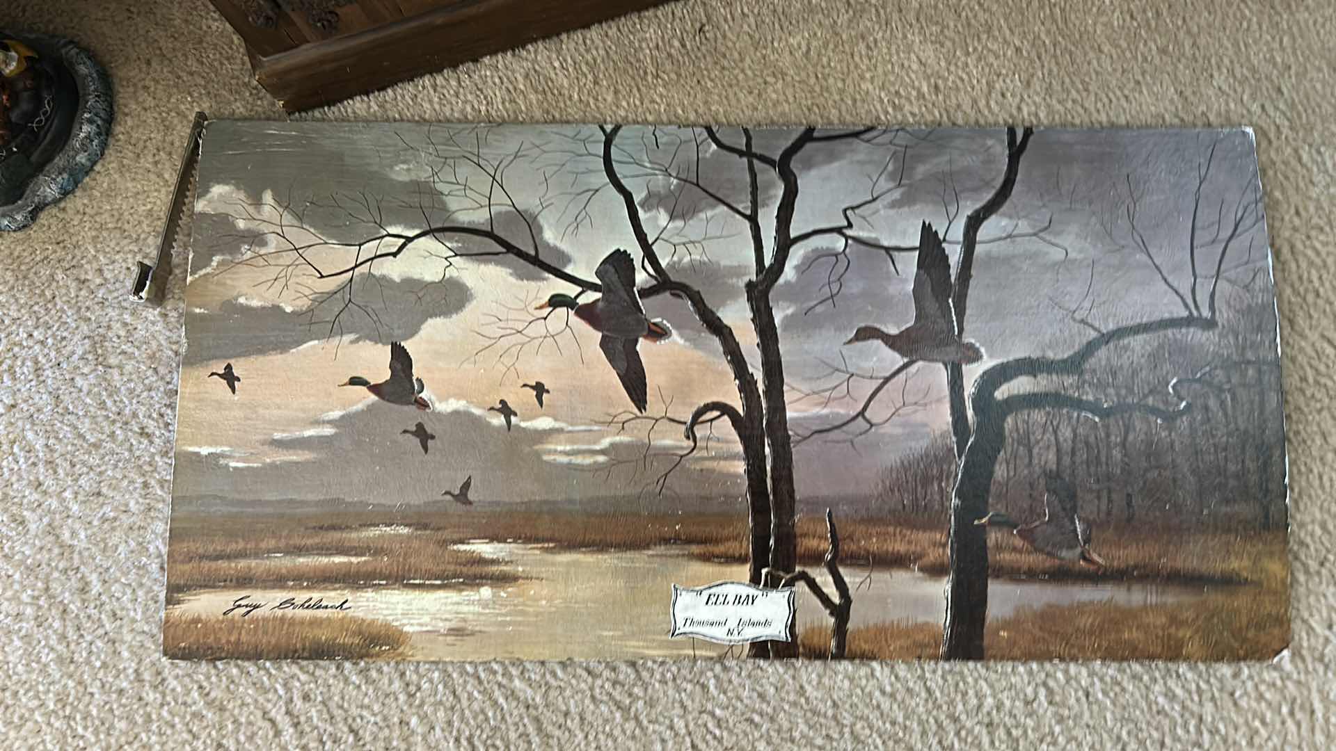 Photo 1 of WOODEN GUN CABINET WITH GLASS FRONT. FEATURES CARVED WOOD DOORS ON LOWER CABINET AND LOCKING STORAGE. DESIGNED TO DISPLAY AND STORE FIREARMS. HOLDS 8,  LOWER CABINET 33 1/4 x 16“ x H22“ , TOP CABINET  32“ x 10 1/2“ x H54 1/2“