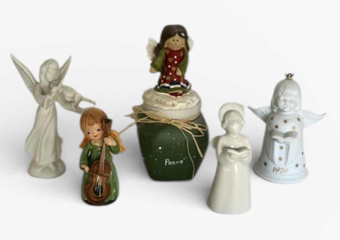 Photo 1 of 5 SMALL ANGEL FIGURINES (TALLEST H6.5”)