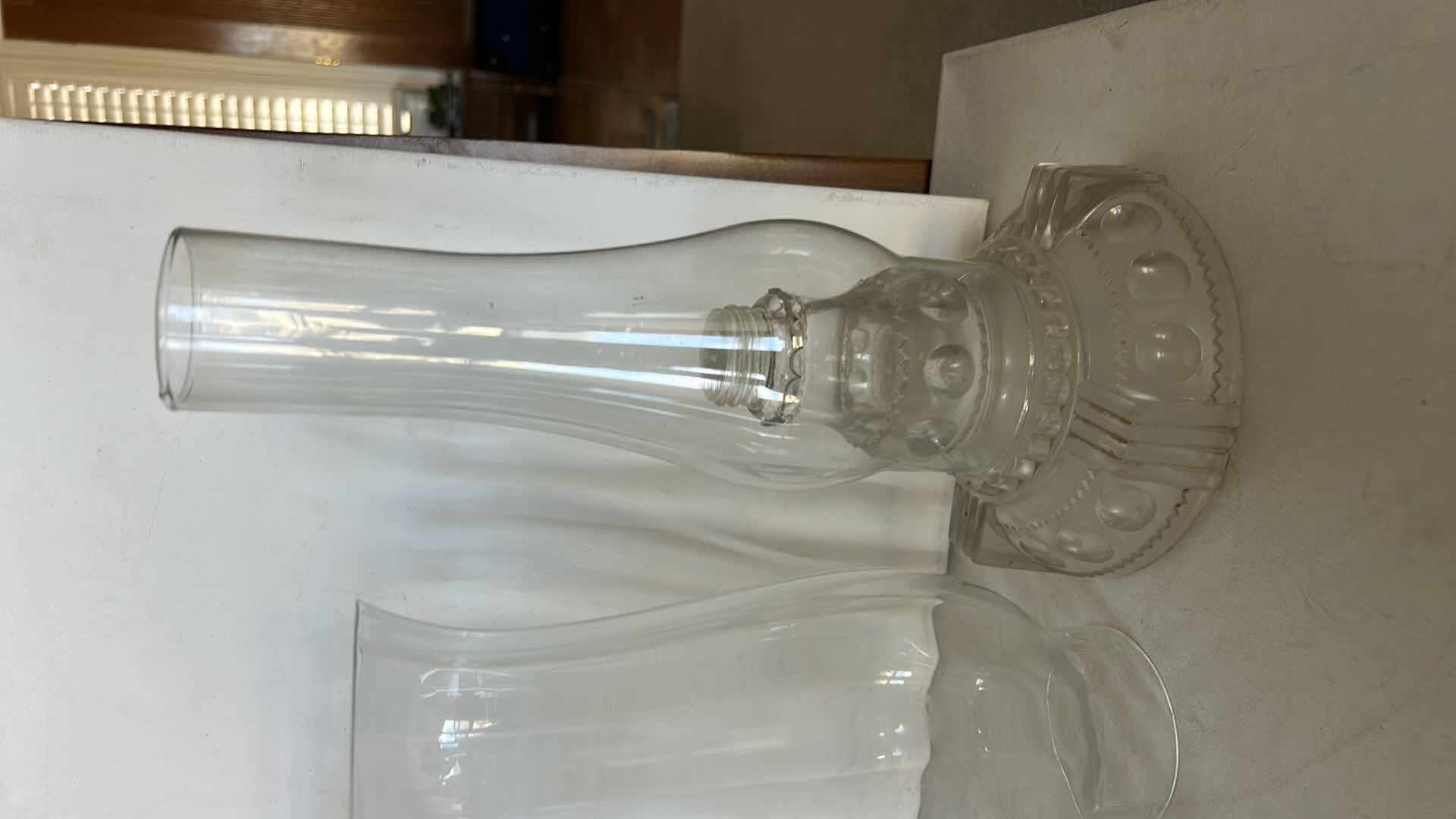 Photo 1 of GLASSWARE- VASES, HURRICANE LAMPS AND MORE