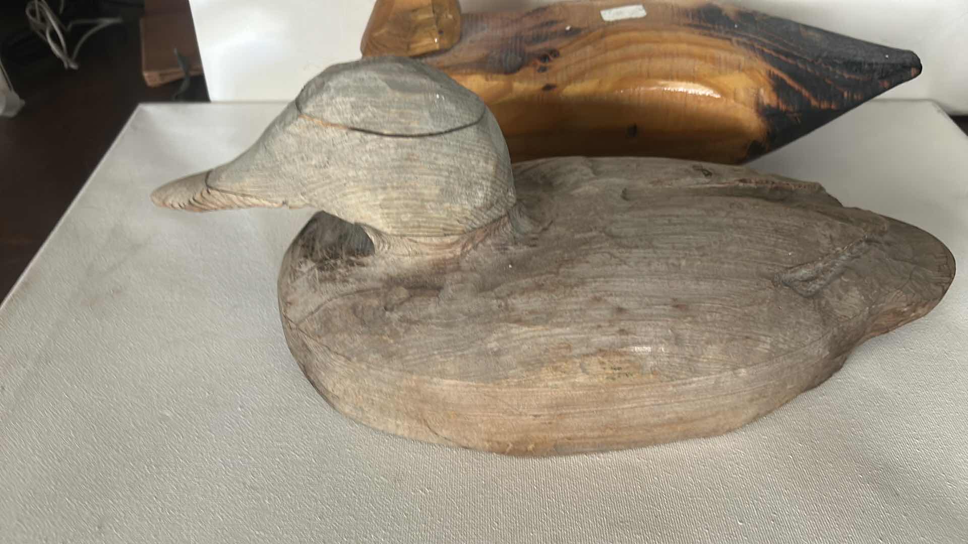 Photo 1 of 2 WOODEN DUCK DECOY. (LONGEST 15”)